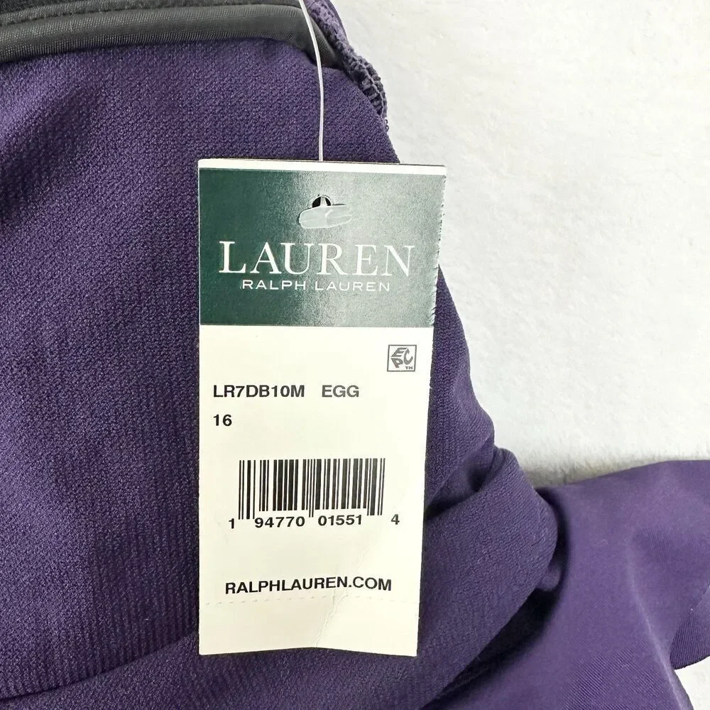 Lauren Ralph Lauren Beach Club Ruffle Surplice One Piece Swimsuit Size 16 NWT